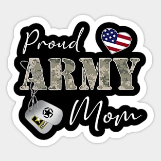 Proud American Army Mom Women Sticker